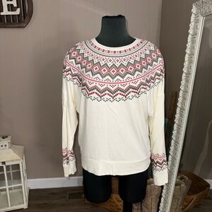 Natural Reflections • Fair Isle screw Neck Sweater
